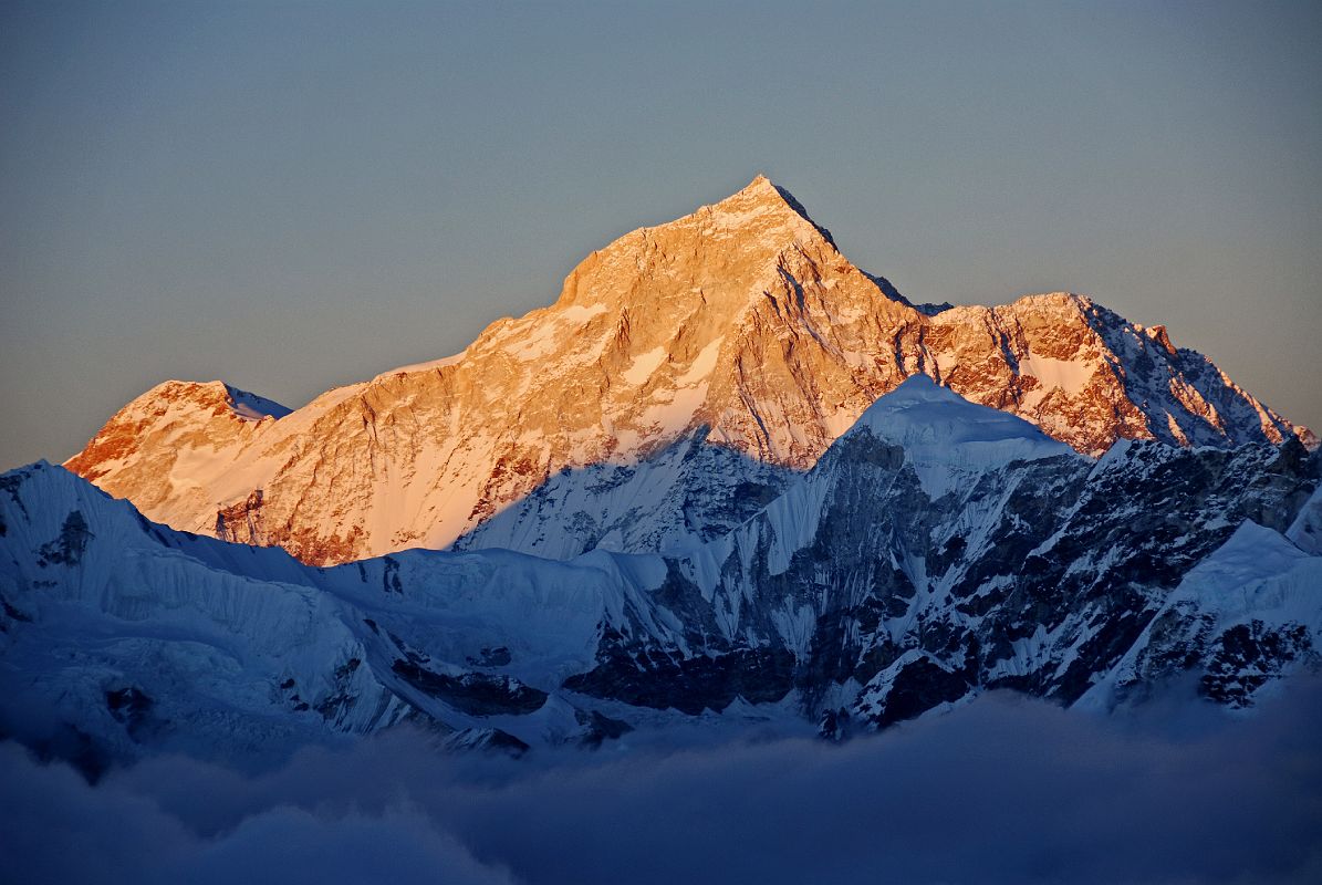 12 19 Kangchungtse, Makalu West Face And Hongu Chuli At Sunset From Mera High Camp